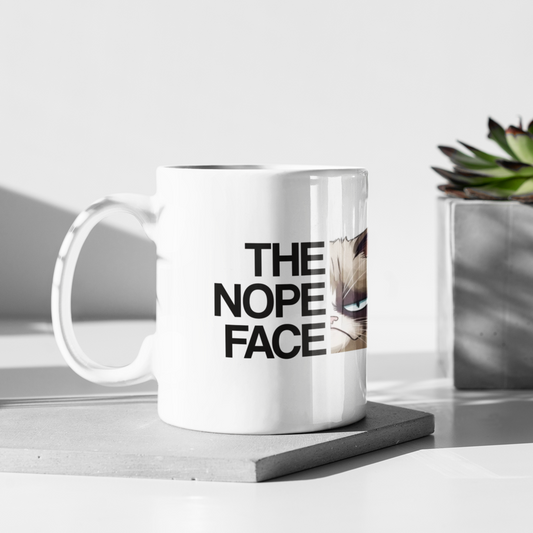 Nope Face Cat - Mug